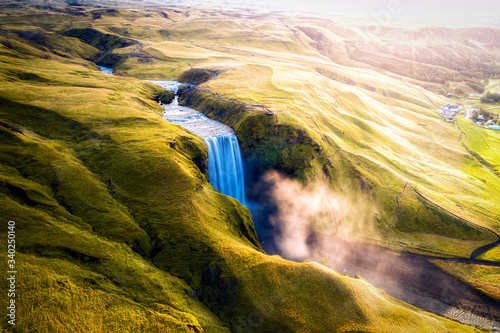 Obraz na płótnie Islandia z lotu ptaka w salonie