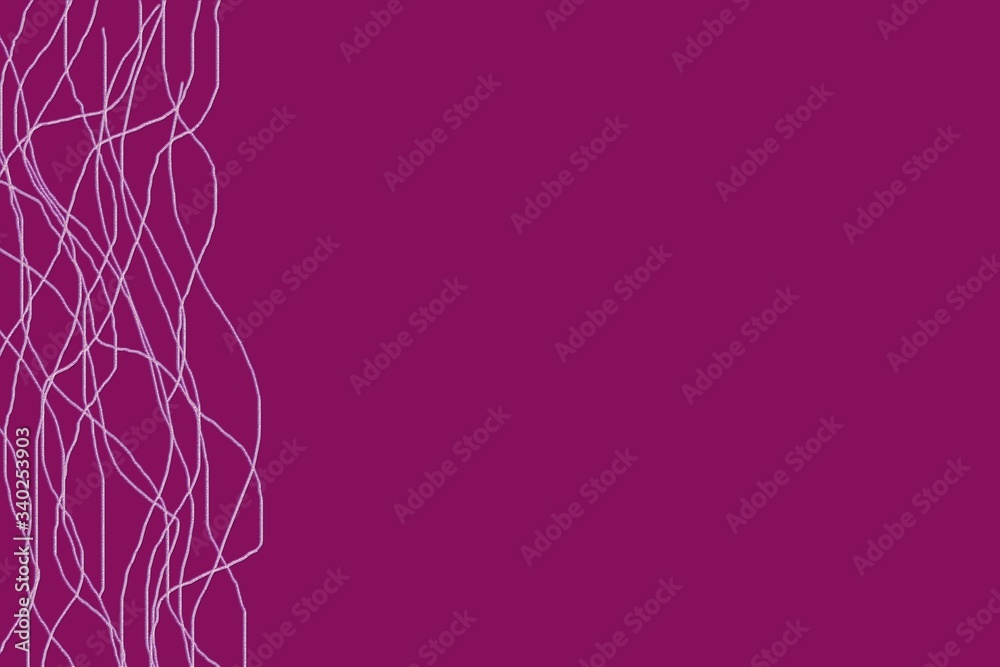 Burgundy background lines side in abstract style on light background.