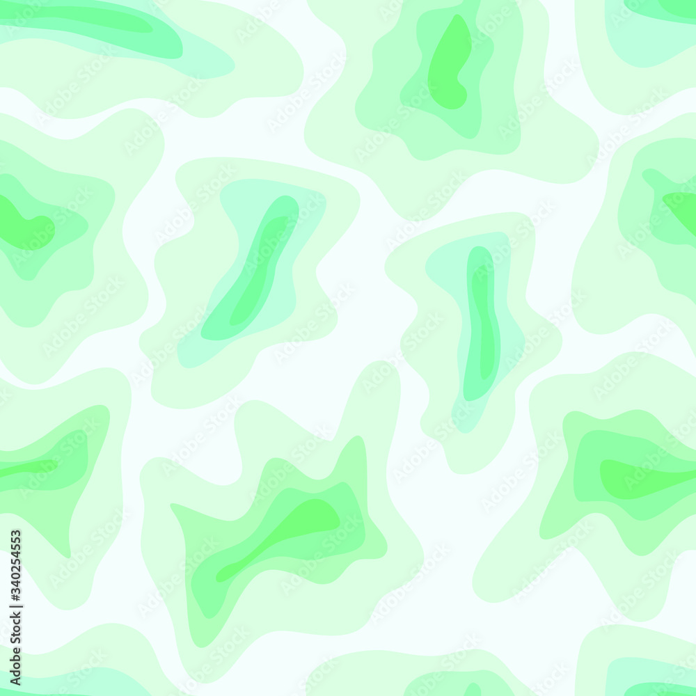 Green-white abstract seamless pattern, vector graphics.