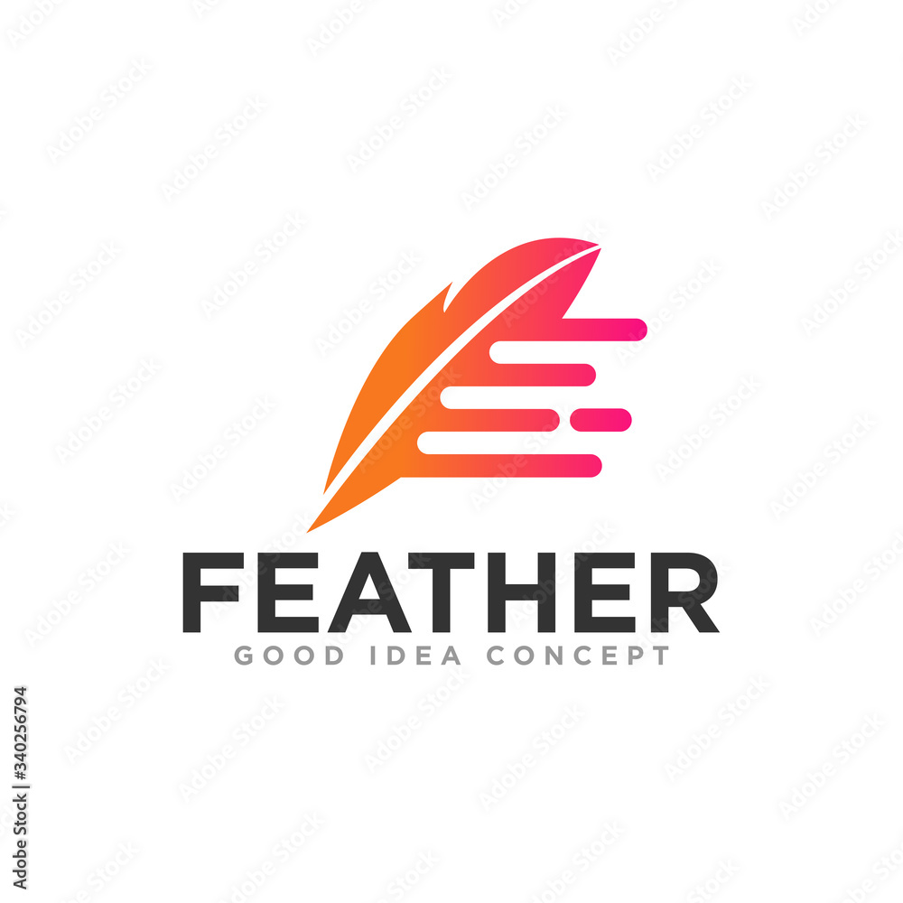 Feather Logo Icon Design Vector Feather Logo Icon Design Vector