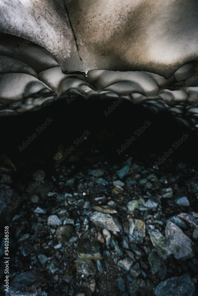 mountain snow cave