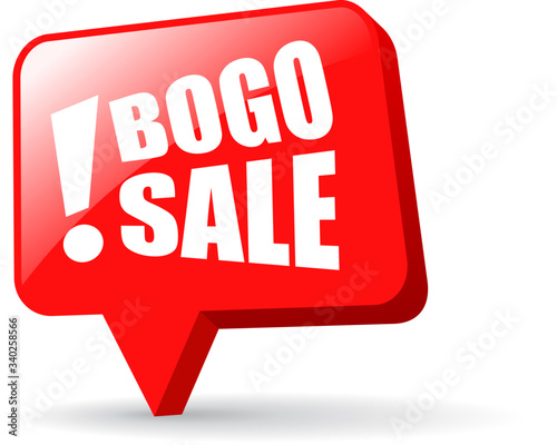 Bogo sale vector icon