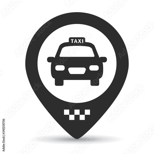 Taxi stop here, location marker