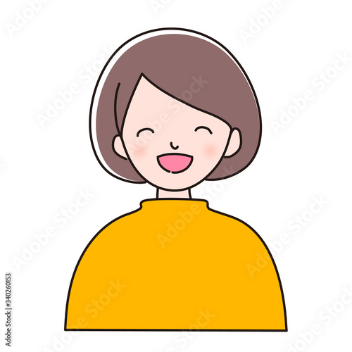 笑顔の女性　お母さん
