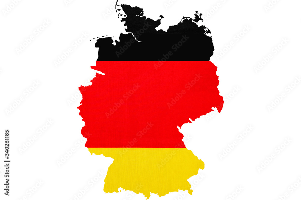 national flag of Germany. close-up. germany contour national flag of Germany. close-up. germany contour