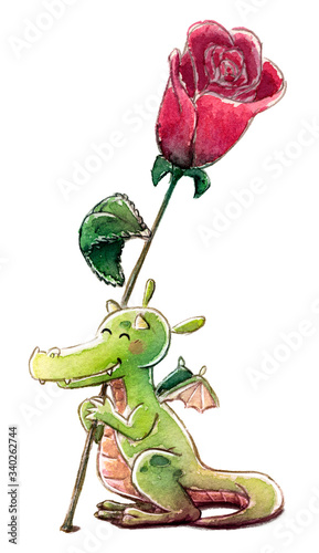 dragon with rose in Saint George