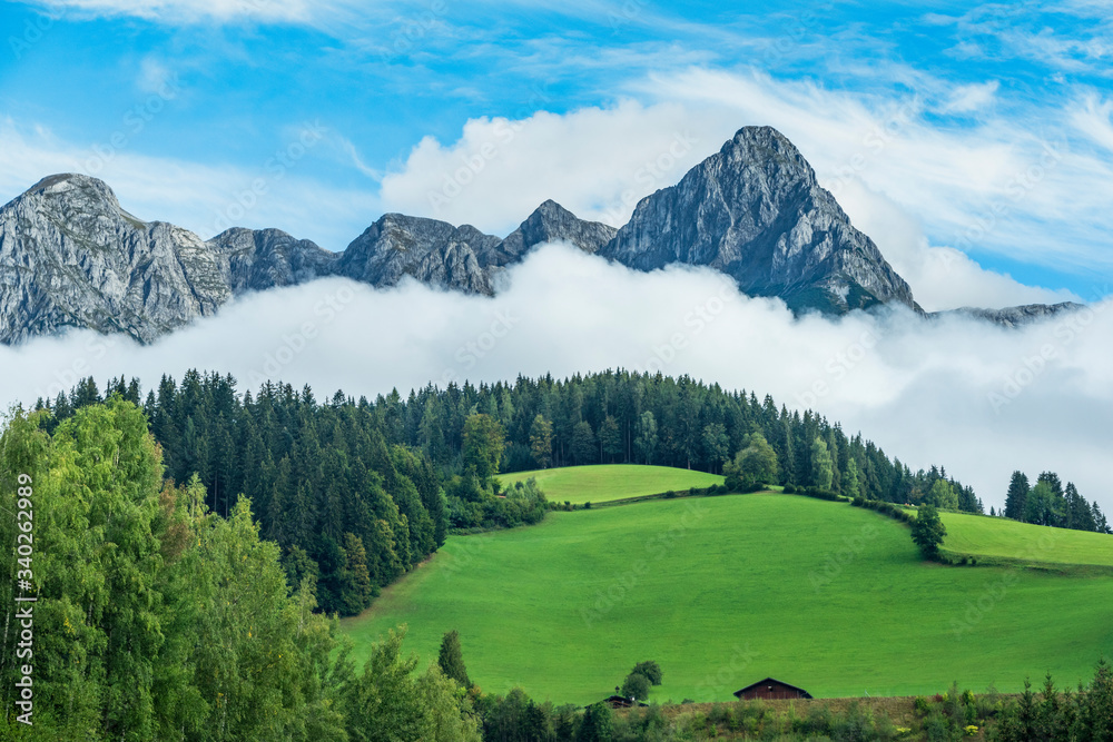 View in Austrian alps