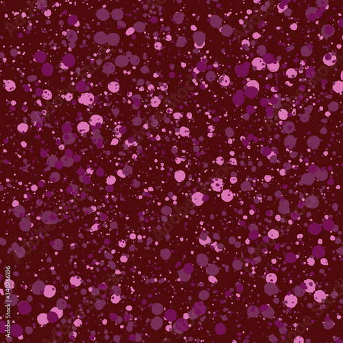 Maroon background with pink splashes.