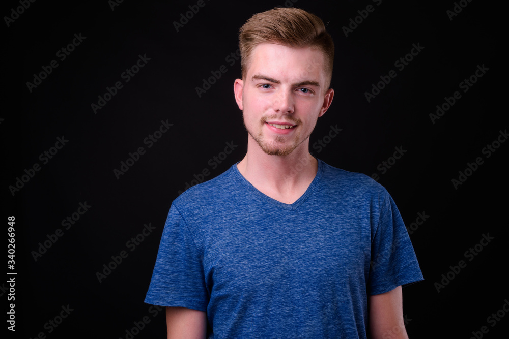 Portrait of young handsome blond bearded man Portrait of young handsome blond bearded man