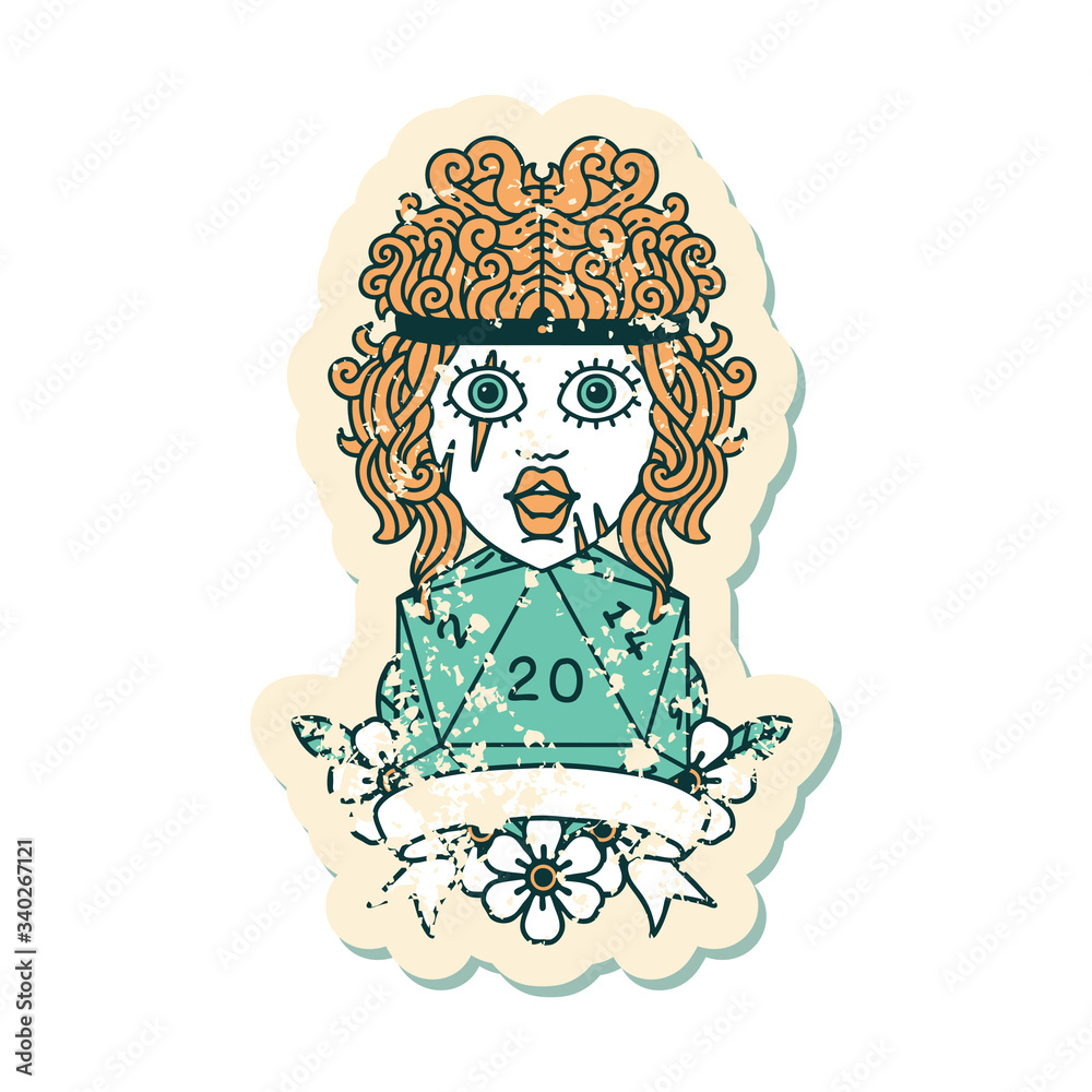 human barbarian with natural twenty dice roll illustration human barbarian with natural twenty dice roll illustration