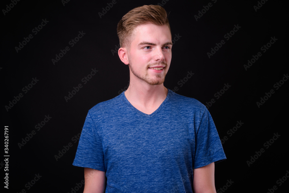 Portrait of young handsome blond bearded man Portrait of young handsome blond bearded man