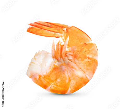 shrimps isolated on white background.