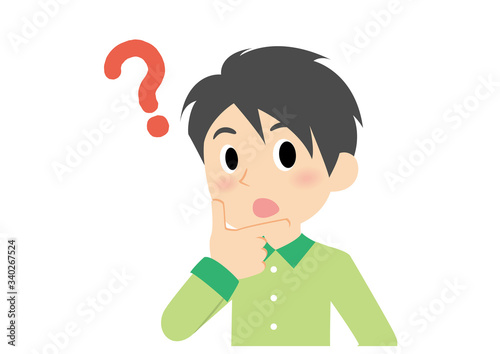 男性の表情　疑問
