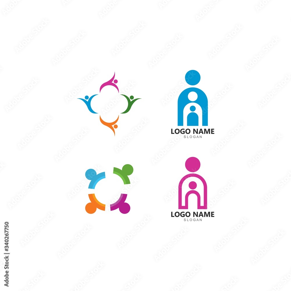 Adoption and community care Logo template vector Adoption and community care Logo template vector