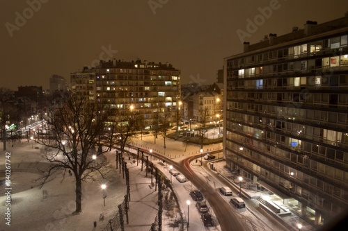 People are staying at home in cold winter day © keremberk