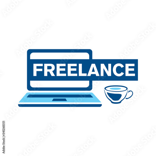 Vector logo for freelancing and remote work