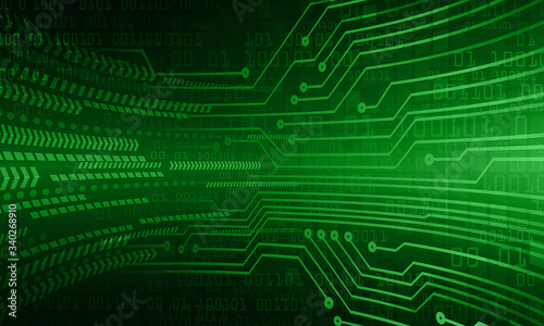 green cyber circuit future technology concept background