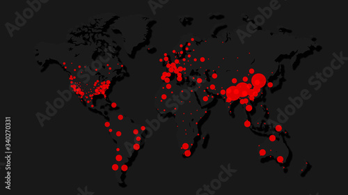 World Map Confirmed Cases Coronavirus Covid-19
