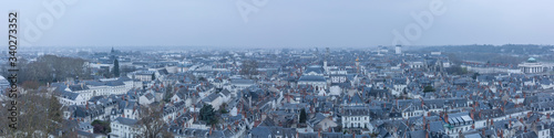 Elevated view of the city of Tours, France.