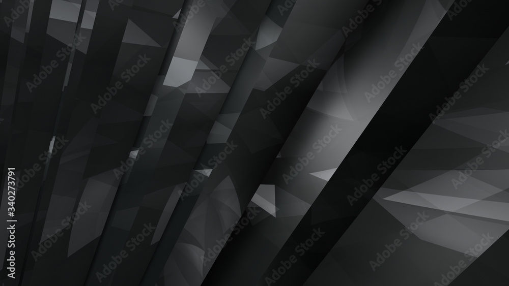 Obraz premium Geometric Polygon Wall abstract mesh structure 3D illustration background.