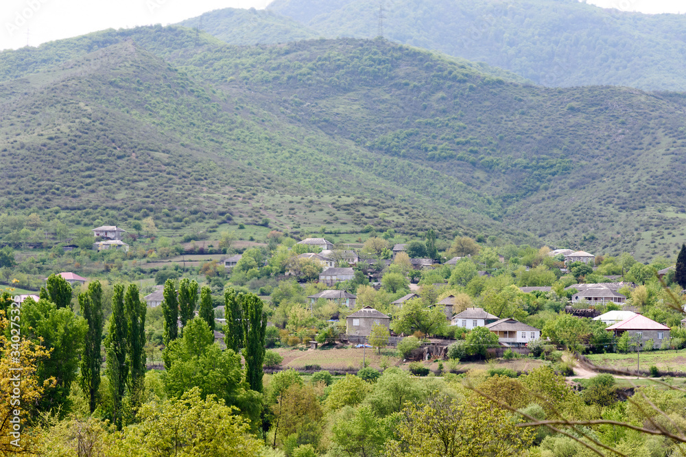 Mountain village in Tavush region in northeast of Armenia