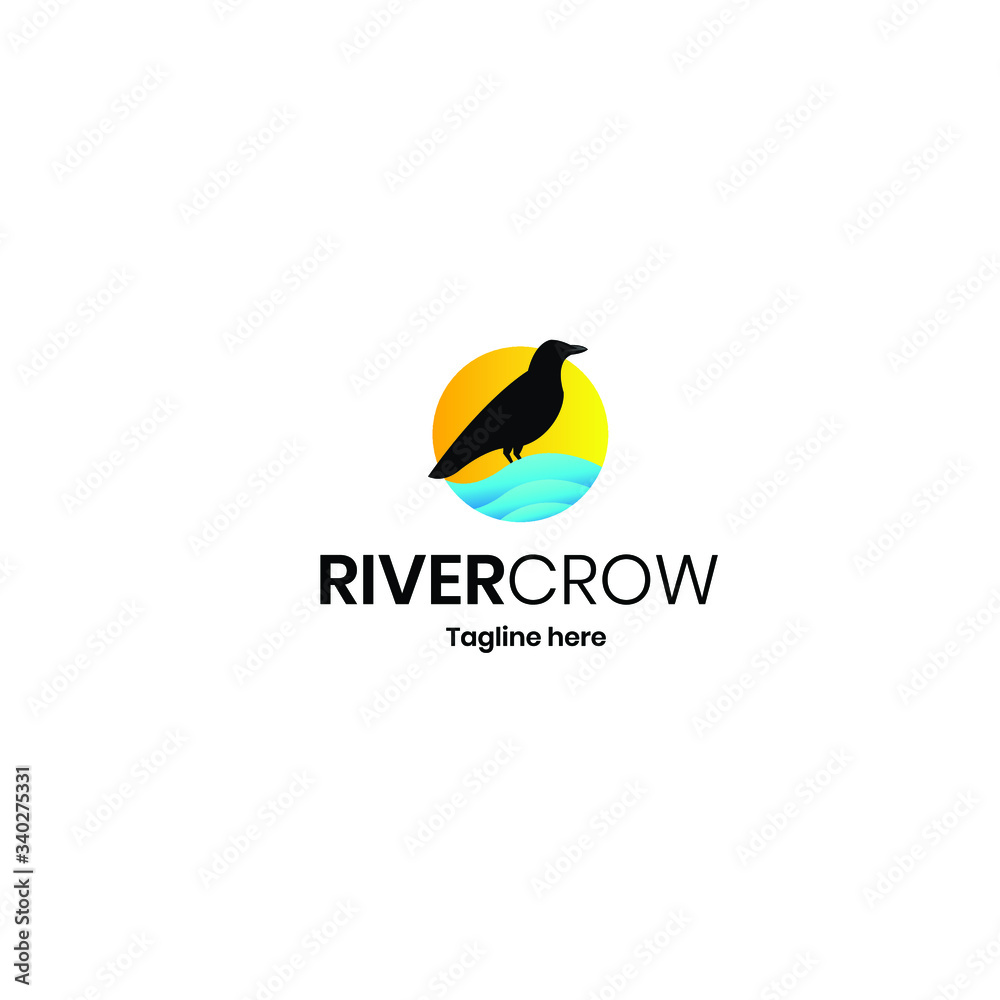 company logo vector crow design.