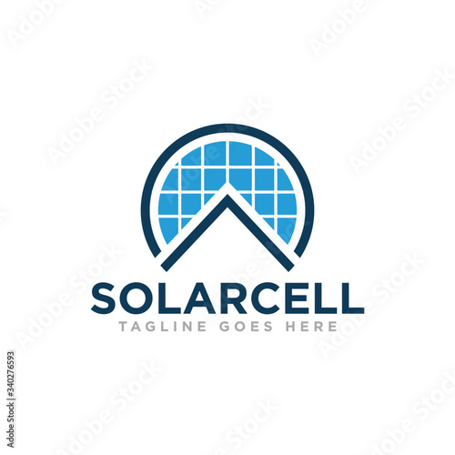 Solar Energy Logo Design Vector
