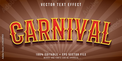 Editable text effect - carnival circus style