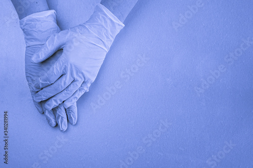 women's hands in medical latex gloves © Magneya Photography