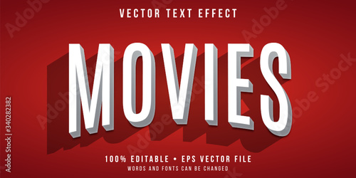 Editable text effect - movie title style