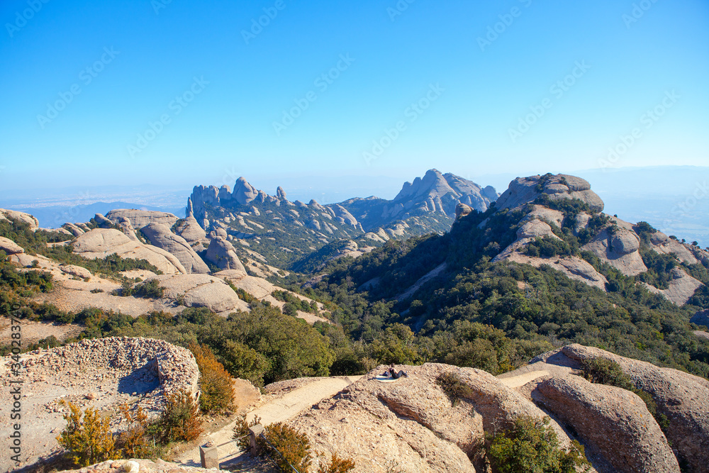 standing on the top of Montserrat mountains 