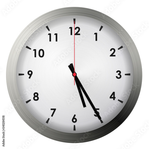 Analog metal wall clock