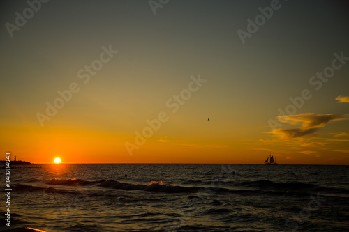 Zachód słońca nad morzem Bałtyckim