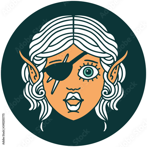 elf rogue character face icon