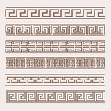 Illustration Greek Traditional Meander Border Vector Antique Frame Decoration Element Patterns. Signs and borders. 