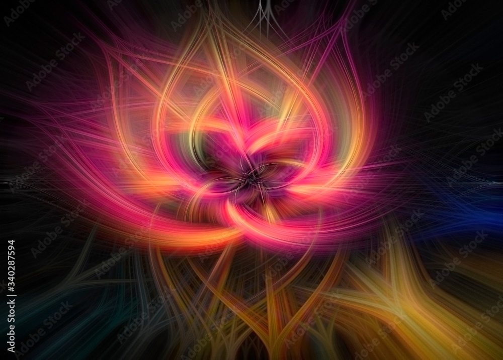 Abstract background from Abstract Twisted Light Fibers Effect Abstract background from Abstract Twisted Light Fibers Effect