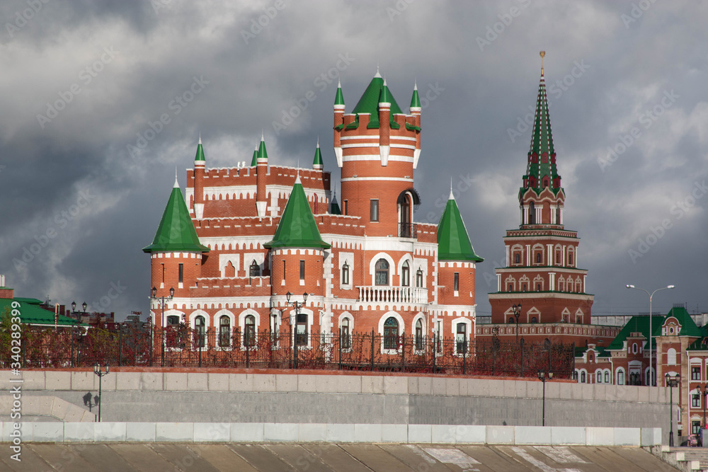 Fototapeta premium decorative fake castles in the city