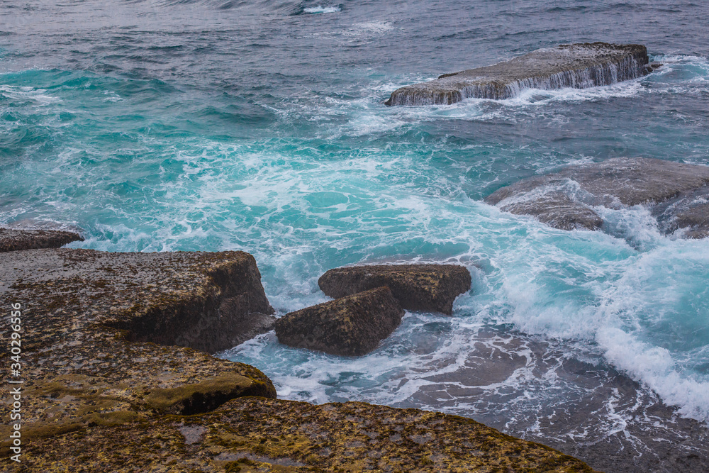 Stone coast and Atlantic ocean in Peniche. Portugal Stone coast and Atlantic ocean in Peniche. Portugal