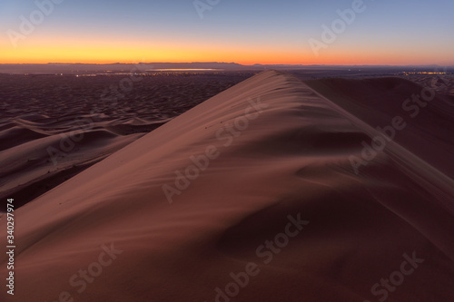 Sand dunes of Erg Chebbi in the Sahara Desert  Morocco