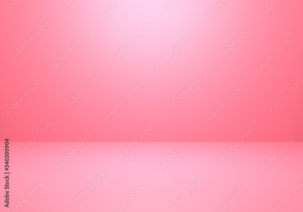 3d rendering of empty pink abstract minimal concept background. Scene for advertising, cosmetic ads, showcase, presentation, website, banner, cream, fashion. Illustration. Product display