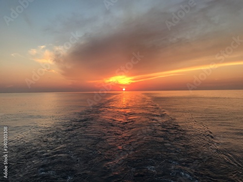 sunset over the sea