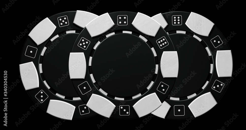 Black And White Casino Chips Isolated On The Black Background. Place For Logo Or Text - 3D Illustration
Black And White Casino Chips Isolated On The Black Background. Place For Logo Or Text - 3D Illustration