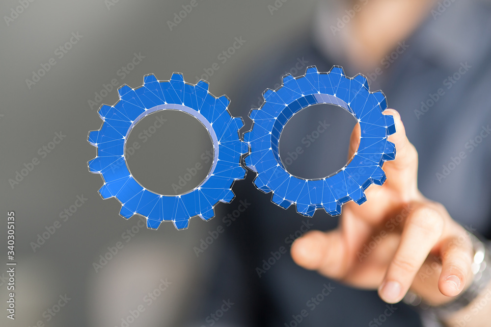 Gear With Success Concept digital. Gear With Success Concept digital.