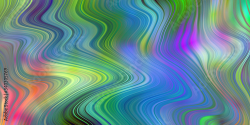 dizzying  wild  wavy lines with color blend