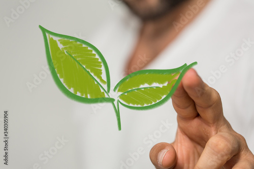 green plant growing up digital