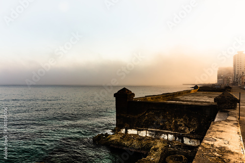 Scenic view of El Malecon, Havana, Cuba