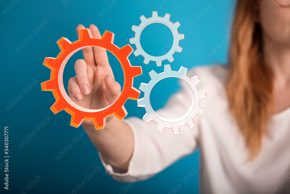 gear Technology setting concept background. gear Technology setting concept background.