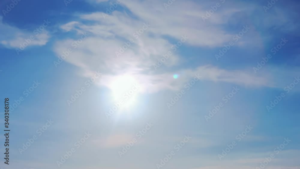4KUHD Timelapse Blue sky with cloud flying and sunset 4KUHD Timelapse Blue sky with cloud flying and sunset