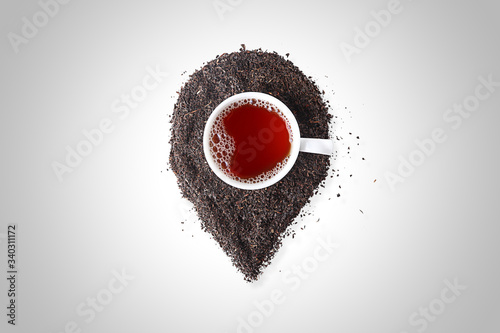 tea is here, location icon created from tea drink (ID: 340311172)