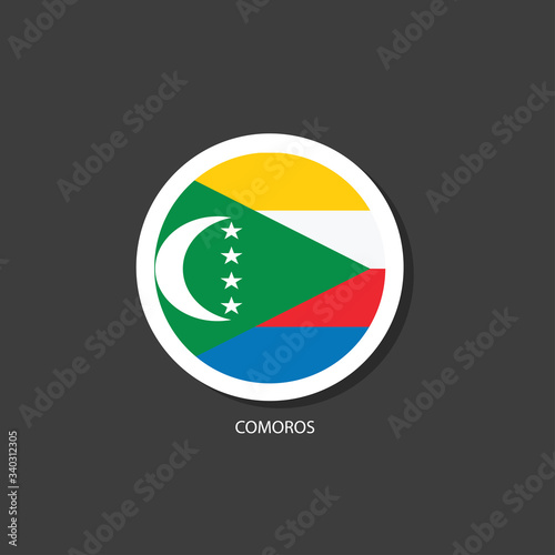 Free Download Comoros flag Vector circle with flags. - GFXLoad